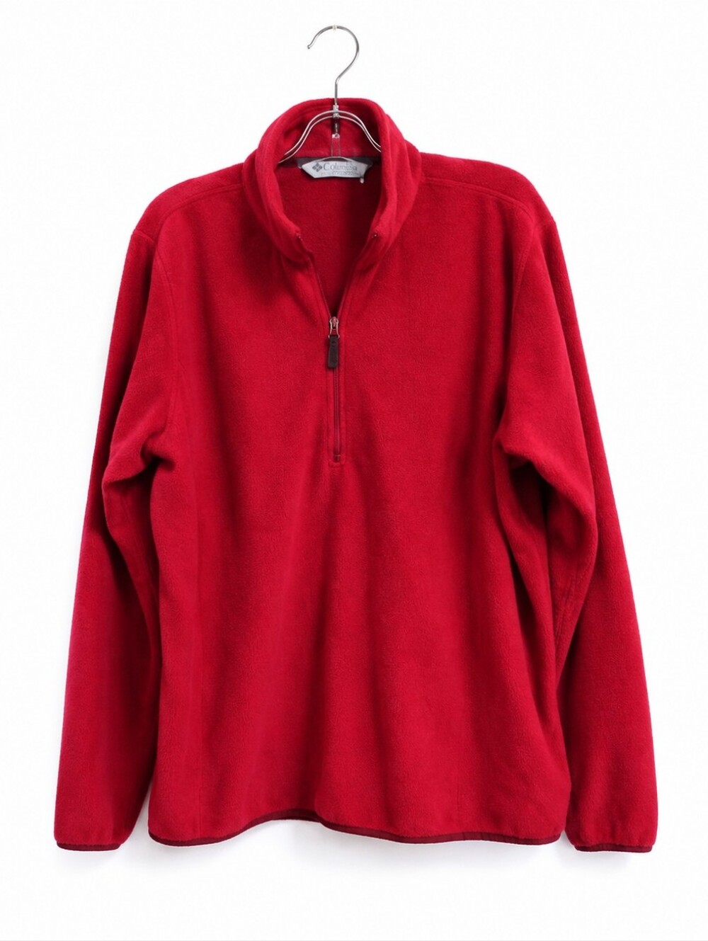 Helly Hansen Women’s Red Fleece Pullover 1/4 Zip Mock Neck Long Sleeve Jacket